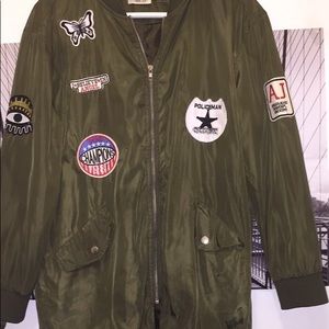 Graphic Embroidered bomber jacket